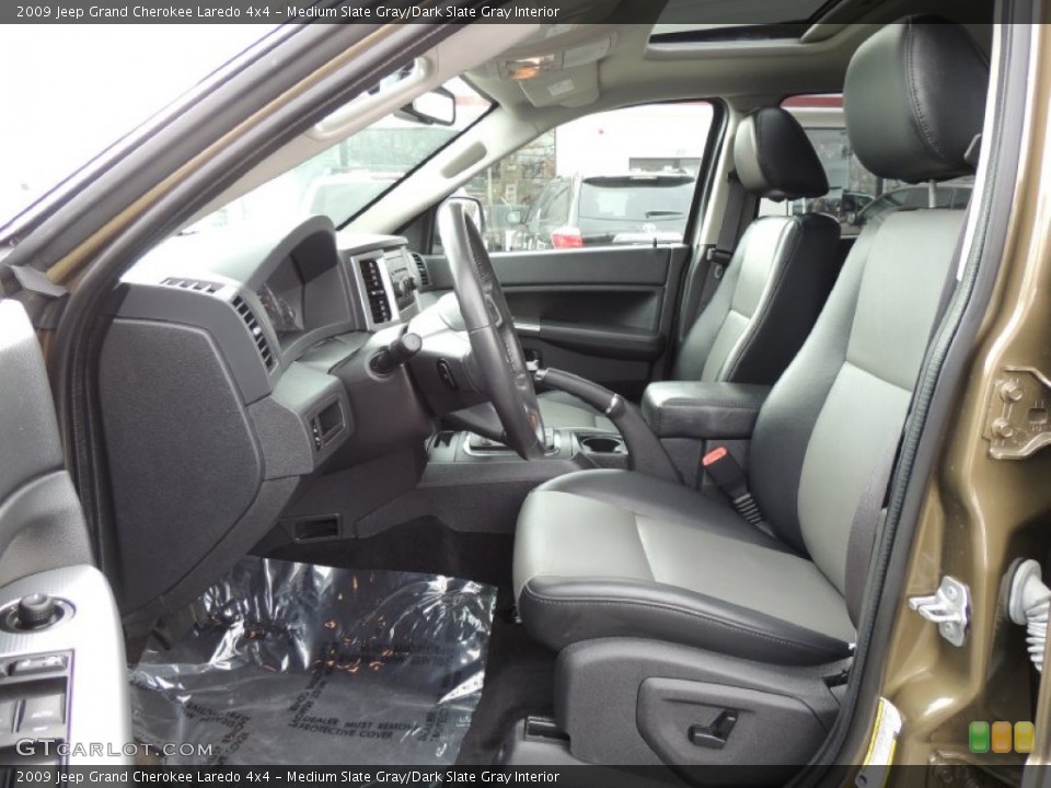 Medium Slate Gray/Dark Slate Gray Interior Front Seat for the 2009 Jeep Grand Cherokee Laredo 4x4 #78491579