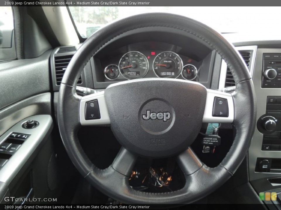Medium Slate Gray/Dark Slate Gray Interior Steering Wheel for the 2009 Jeep Grand Cherokee Laredo 4x4 #78491632