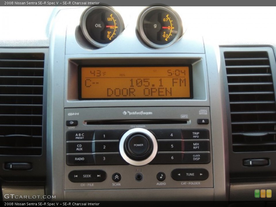 SE-R Charcoal Interior Controls for the 2008 Nissan Sentra SE-R Spec V #78491783