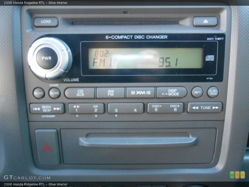 Olive Interior Audio System for the 2006 Honda Ridgeline RTL #78493001
