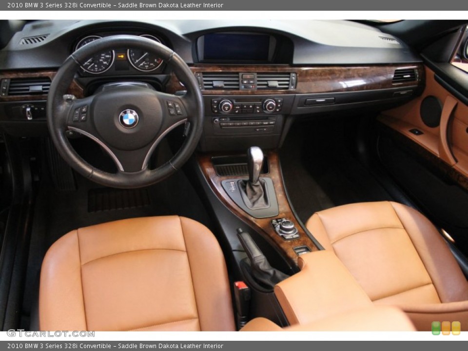 Saddle Brown Dakota Leather Interior Prime Interior for the 2010 BMW 3 Series 328i Convertible #78493631