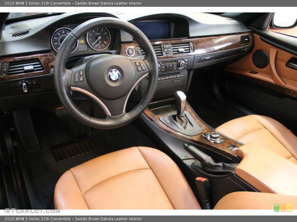 Saddle Brown Dakota Leather 2010 BMW 3 Series Interiors