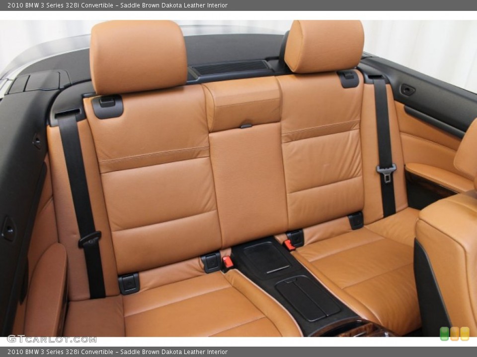 Saddle Brown Dakota Leather Interior Rear Seat for the 2010 BMW 3 Series 328i Convertible #78493696