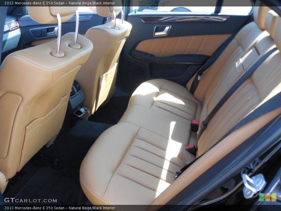 Natural Beige/Black Interior Rear Seat for the 2013 Mercedes-Benz E 350 Sedan #78494378