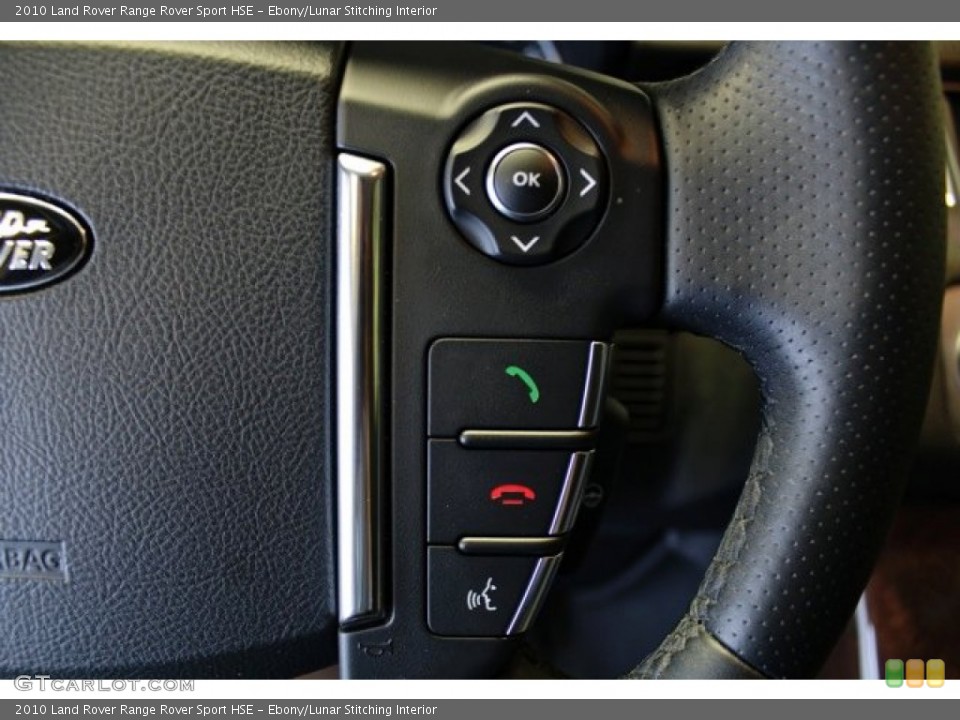 Ebony/Lunar Stitching Interior Controls for the 2010 Land Rover Range Rover Sport HSE #78495623