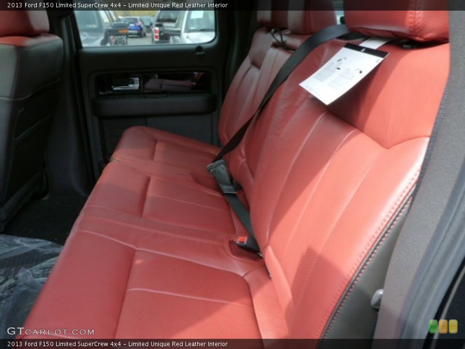 Limited Unique Red Leather Interior Rear Seat for the 2013 Ford F150 Limited SuperCrew 4x4 #78495727
