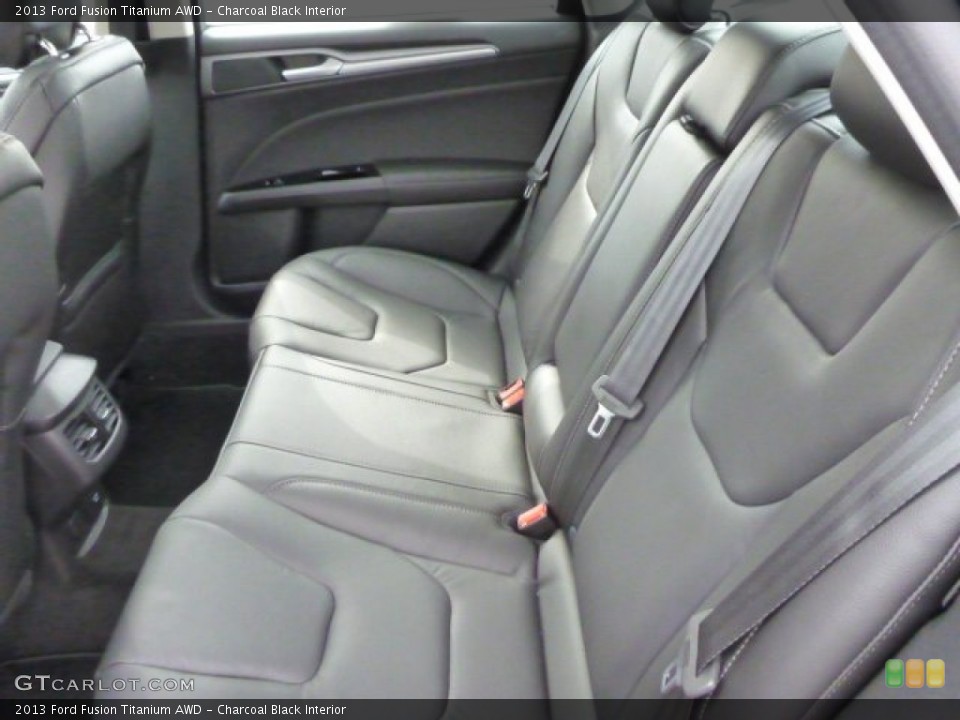 Charcoal Black Interior Rear Seat for the 2013 Ford Fusion Titanium AWD #78496441