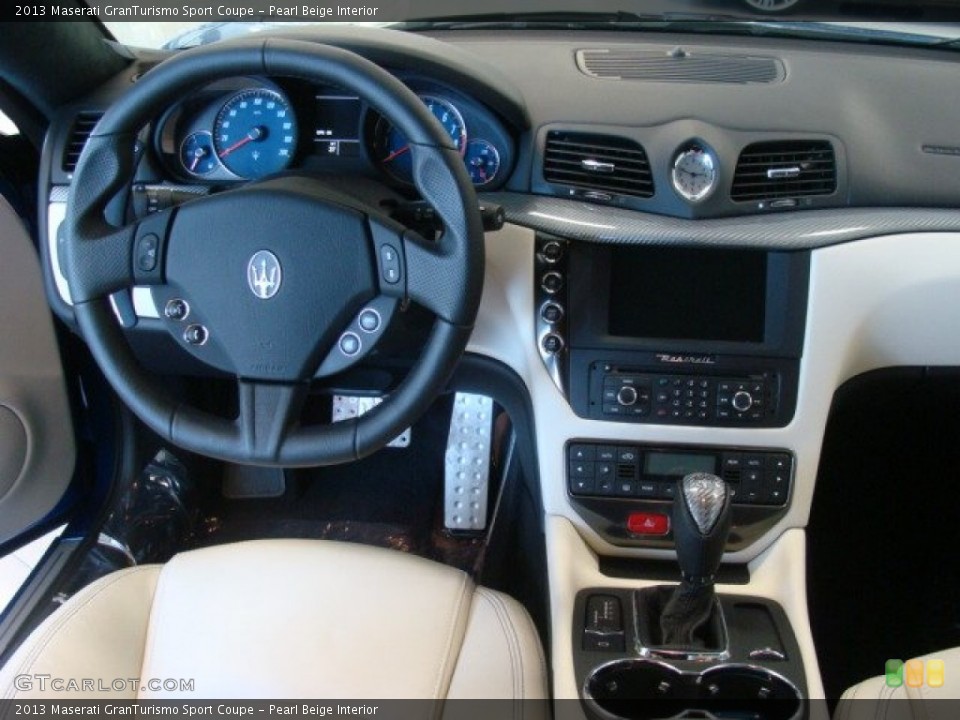 Pearl Beige Interior Dashboard for the 2013 Maserati GranTurismo Sport Coupe #78498458