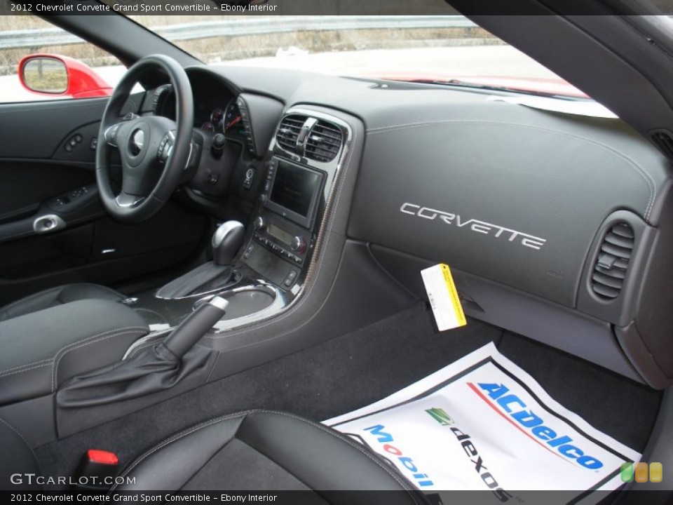 Ebony Interior Dashboard for the 2012 Chevrolet Corvette Grand Sport Convertible #78499640