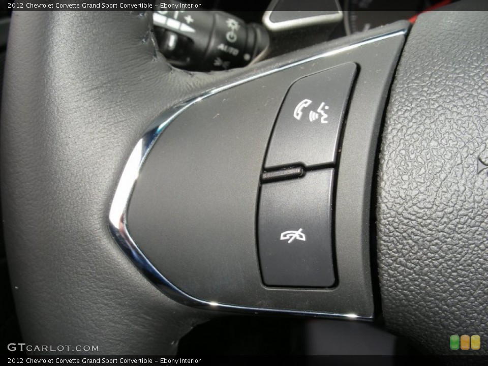 Ebony Interior Controls for the 2012 Chevrolet Corvette Grand Sport Convertible #78499667