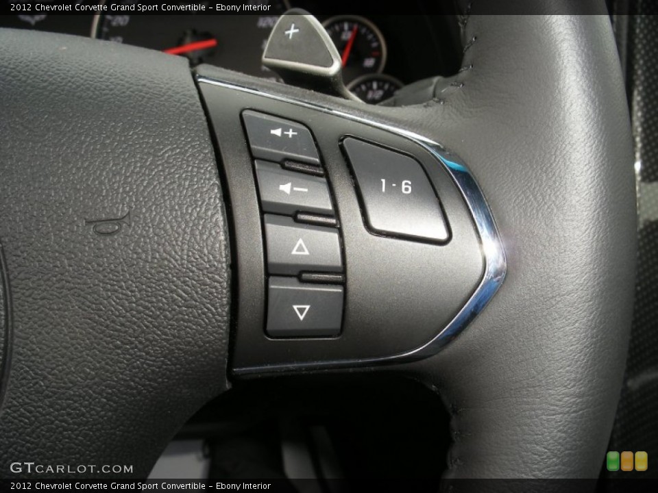 Ebony Interior Controls for the 2012 Chevrolet Corvette Grand Sport Convertible #78499685