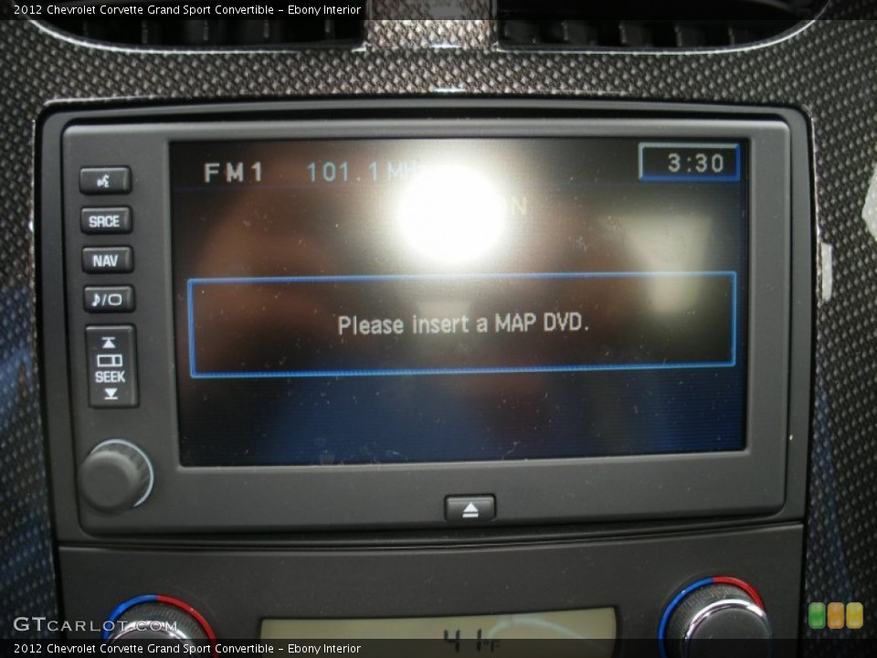 Ebony Interior Controls for the 2012 Chevrolet Corvette Grand Sport Convertible #78499703
