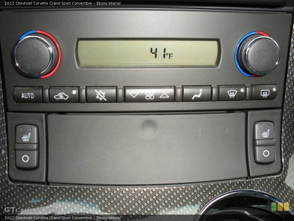 Ebony Interior Controls for the 2012 Chevrolet Corvette Grand Sport Convertible #78499721