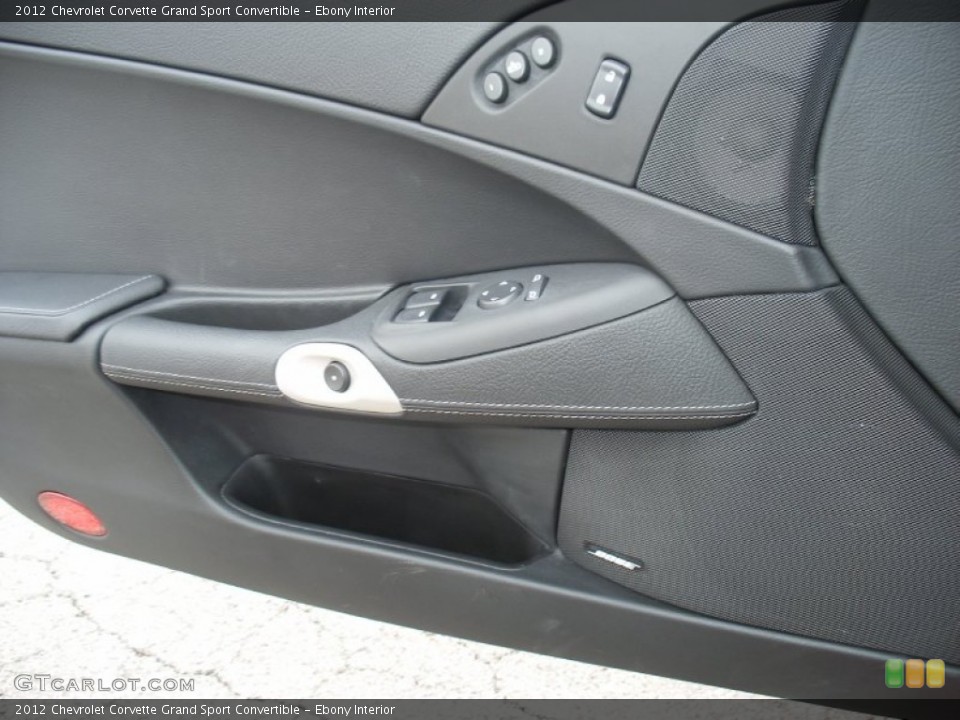 Ebony Interior Door Panel for the 2012 Chevrolet Corvette Grand Sport Convertible #78499786