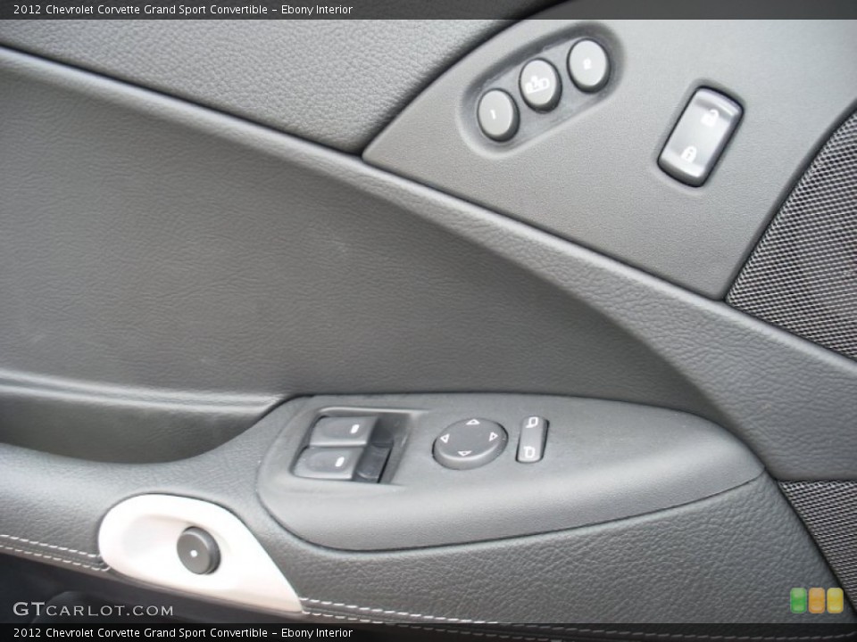 Ebony Interior Controls for the 2012 Chevrolet Corvette Grand Sport Convertible #78499807