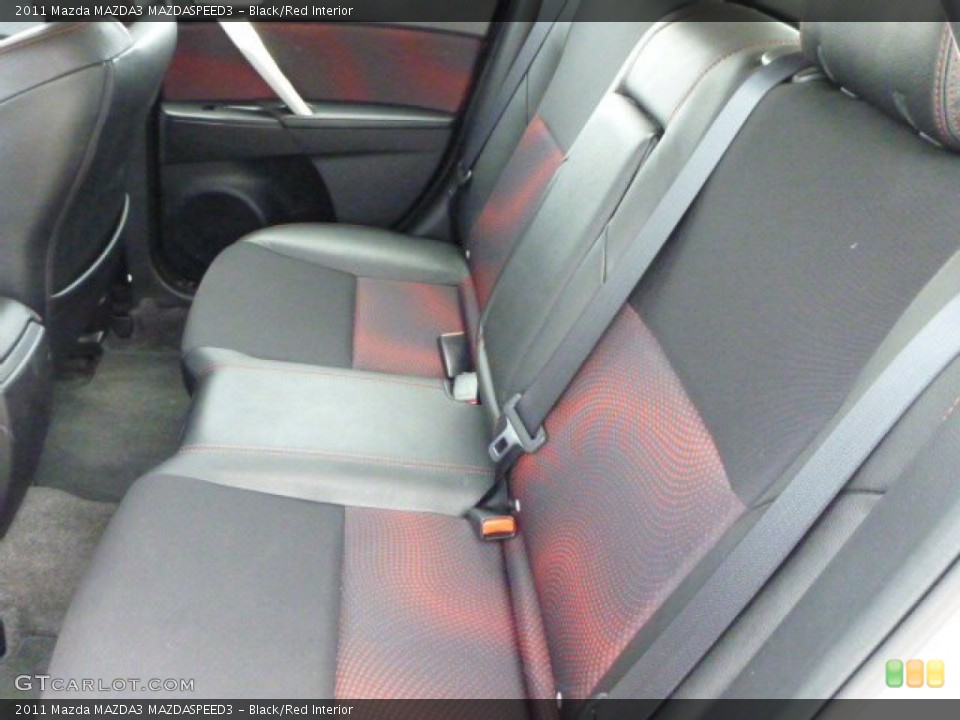 Black/Red Interior Rear Seat for the 2011 Mazda MAZDA3 MAZDASPEED3 #78500825