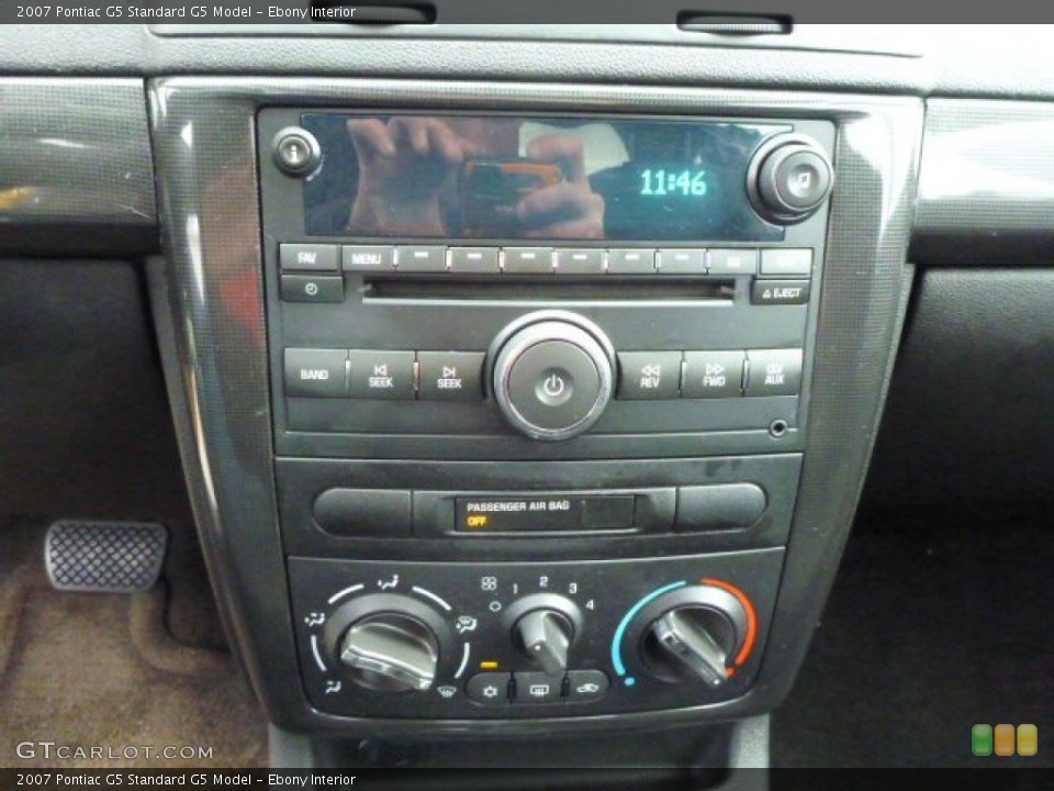 Ebony Interior Controls for the 2007 Pontiac G5  #78501368