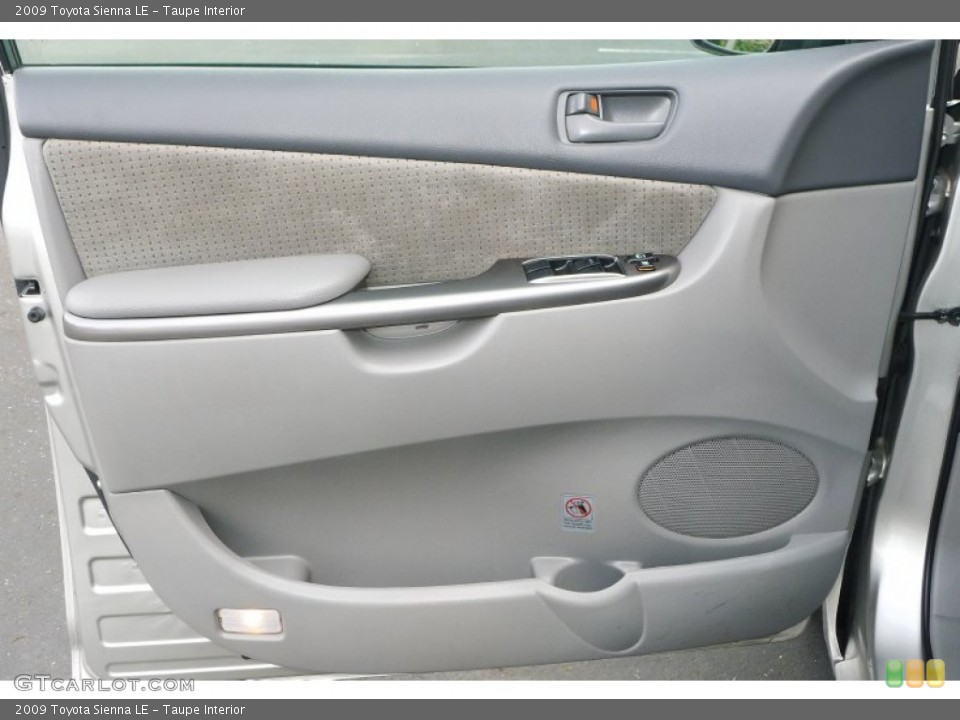 Taupe Interior Door Panel for the 2009 Toyota Sienna LE #78501494