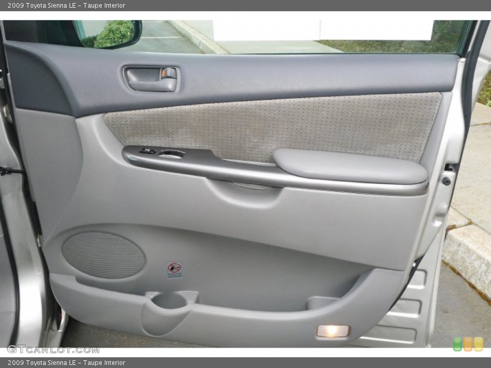 Taupe Interior Door Panel for the 2009 Toyota Sienna LE #78501518