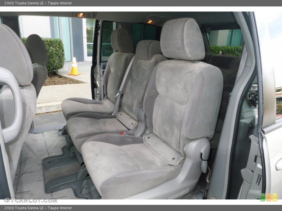 Taupe Interior Rear Seat for the 2009 Toyota Sienna LE #78501599