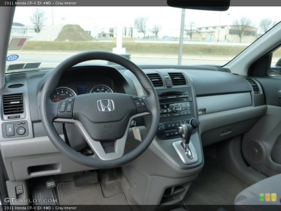 Gray Interior Dashboard for the 2011 Honda CR-V EX 4WD #78502388