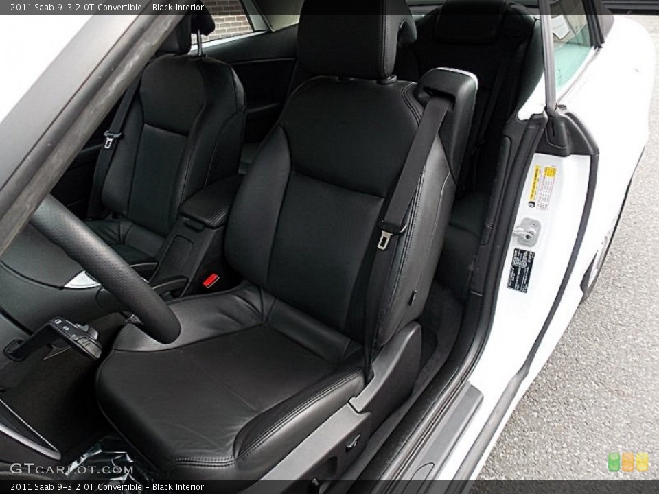 Black Interior Front Seat for the 2011 Saab 9-3 2.0T Convertible #78503102
