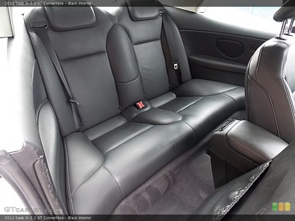 Black Interior Rear Seat for the 2011 Saab 9-3 2.0T Convertible #78503204