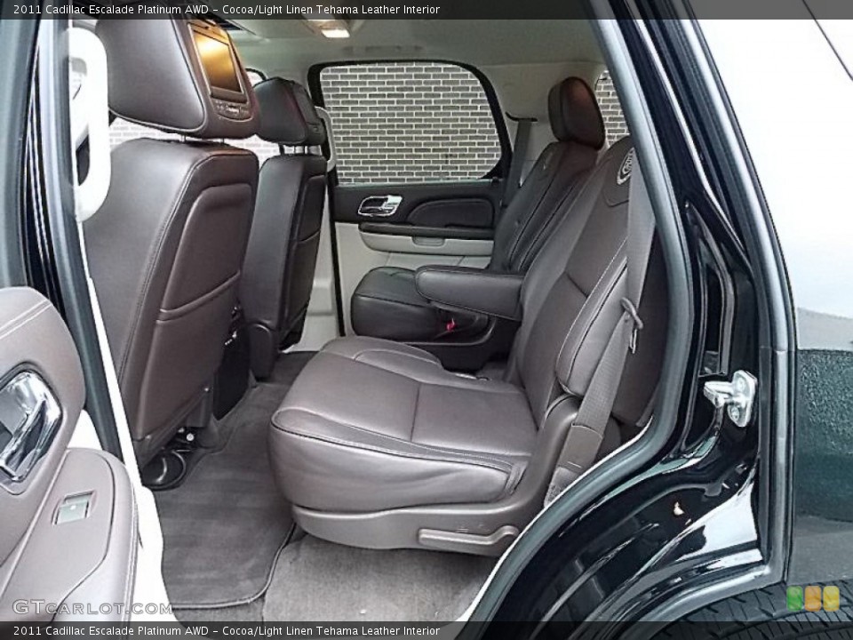 Cocoa/Light Linen Tehama Leather Interior Rear Seat for the 2011 Cadillac Escalade Platinum AWD #78503600
