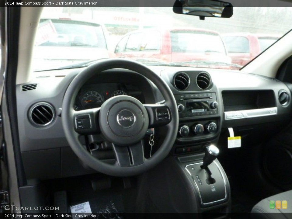 Dark Slate Gray Interior Dashboard for the 2014 Jeep Compass Sport #78503702