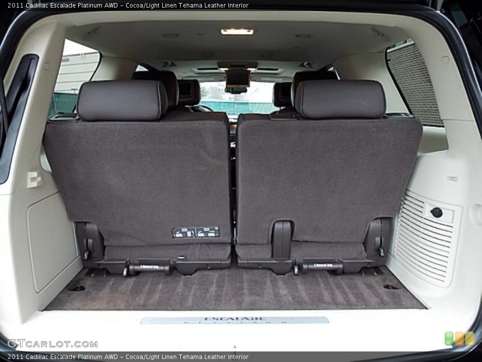 Cocoa/Light Linen Tehama Leather Interior Trunk for the 2011 Cadillac Escalade Platinum AWD #78503735
