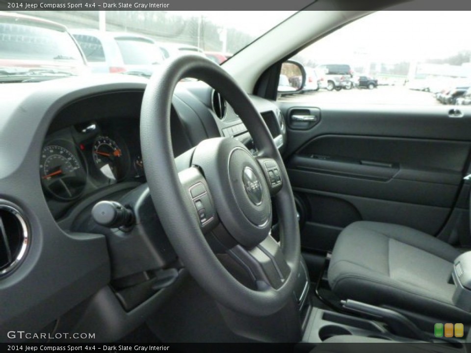 Dark Slate Gray Interior Steering Wheel for the 2014 Jeep Compass Sport 4x4 #78505013