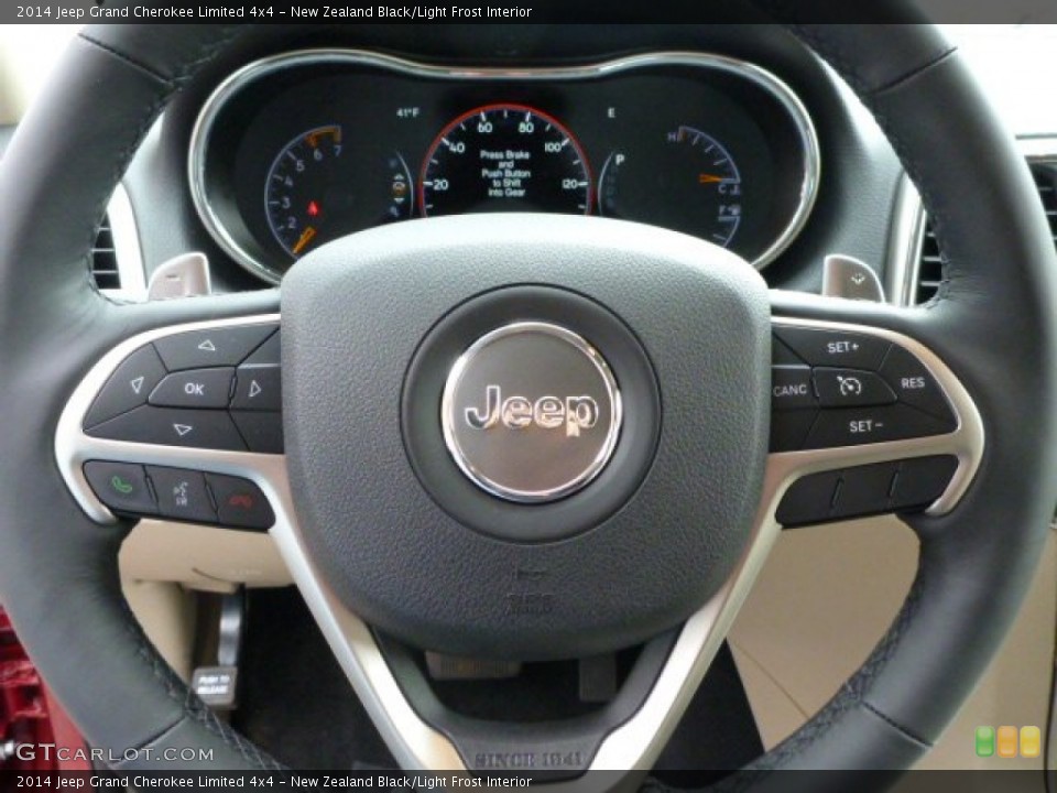 New Zealand Black/Light Frost Interior Steering Wheel for the 2014 Jeep Grand Cherokee Limited 4x4 #78505184