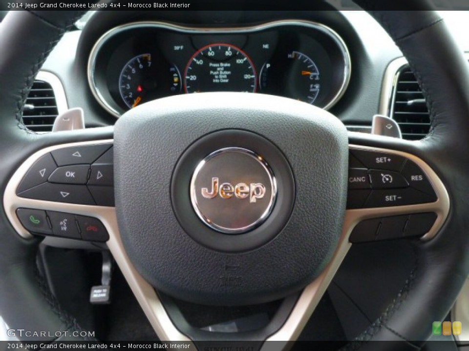 Morocco Black Interior Steering Wheel for the 2014 Jeep Grand Cherokee Laredo 4x4 #78505773