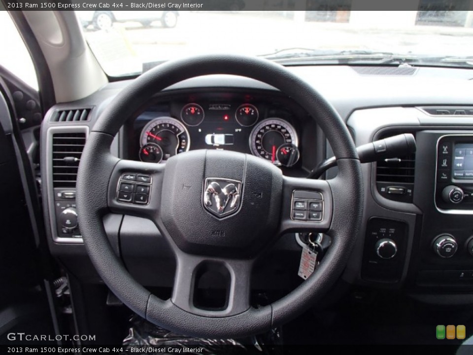 Black/Diesel Gray Interior Steering Wheel for the 2013 Ram 1500 Express Crew Cab 4x4 #78505859