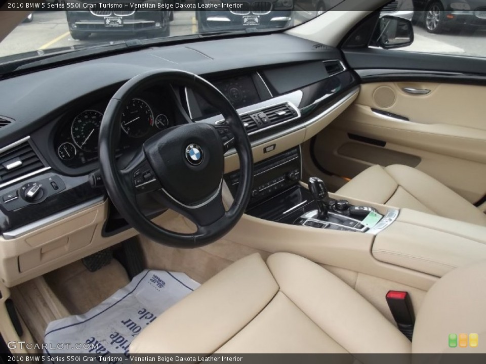 Venetian Beige Dakota Leather 2010 BMW 5 Series Interiors