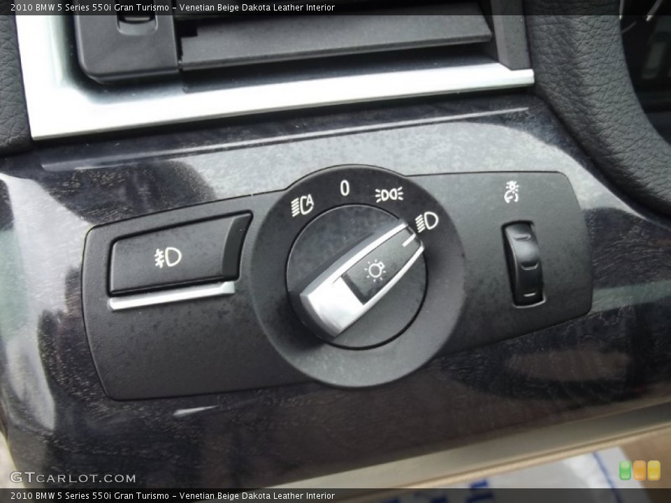 Venetian Beige Dakota Leather Interior Controls for the 2010 BMW 5 Series 550i Gran Turismo #78506298