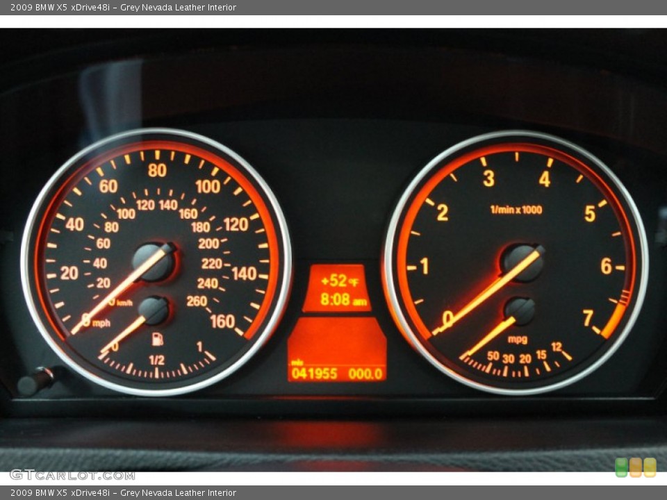 Grey Nevada Leather Interior Gauges for the 2009 BMW X5 xDrive48i #78506390