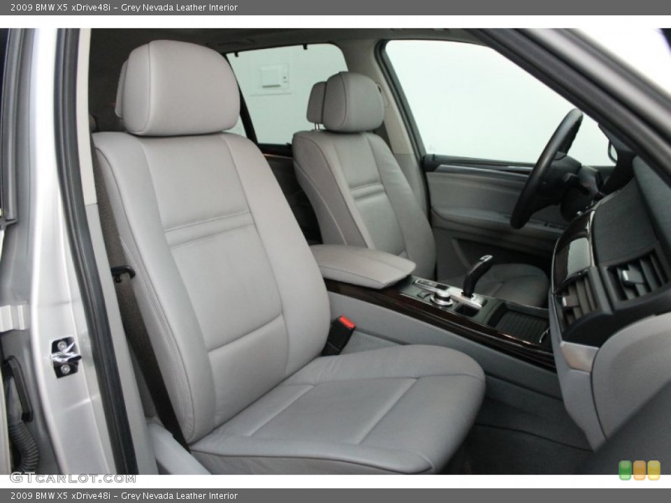 Grey Nevada Leather Interior Front Seat for the 2009 BMW X5 xDrive48i #78506549