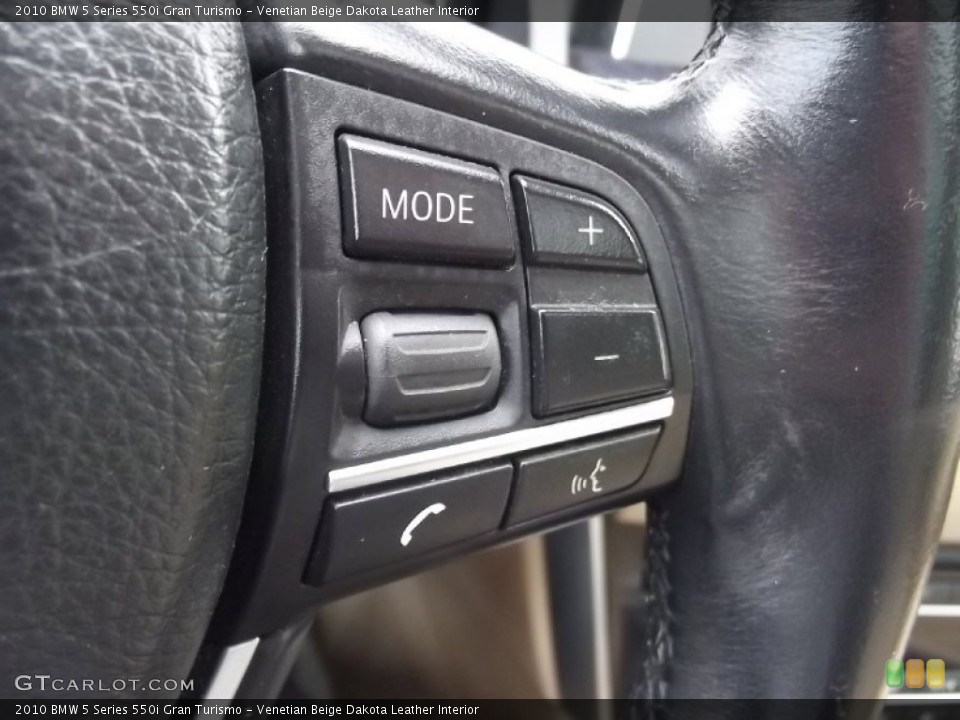 Venetian Beige Dakota Leather Interior Controls for the 2010 BMW 5 Series 550i Gran Turismo #78506657