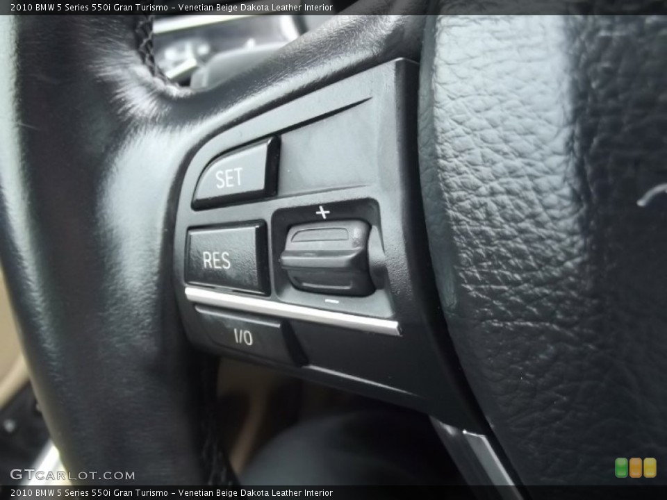 Venetian Beige Dakota Leather Interior Controls for the 2010 BMW 5 Series 550i Gran Turismo #78506717