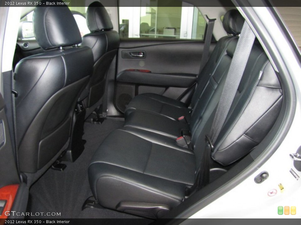 Black Interior Rear Seat for the 2012 Lexus RX 350 #78506826