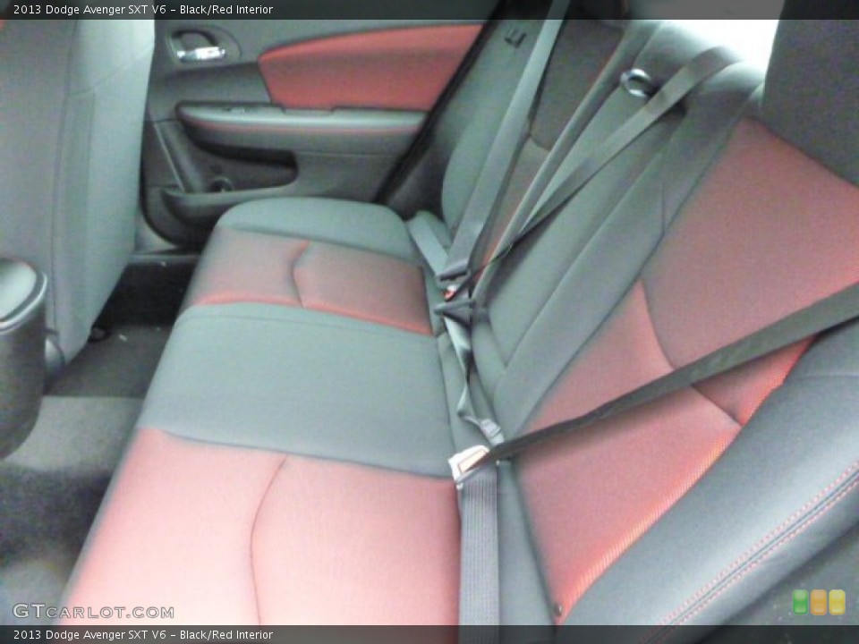 Black/Red Interior Rear Seat for the 2013 Dodge Avenger SXT V6 #78507164