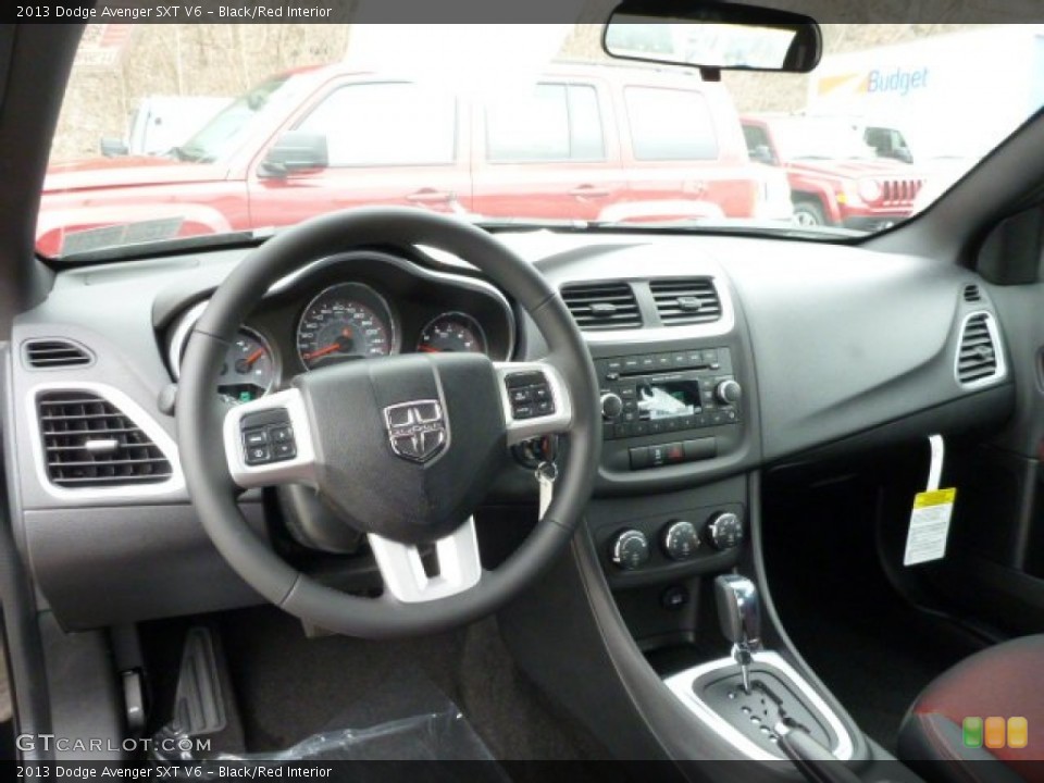 Black/Red Interior Dashboard for the 2013 Dodge Avenger SXT V6 #78507176