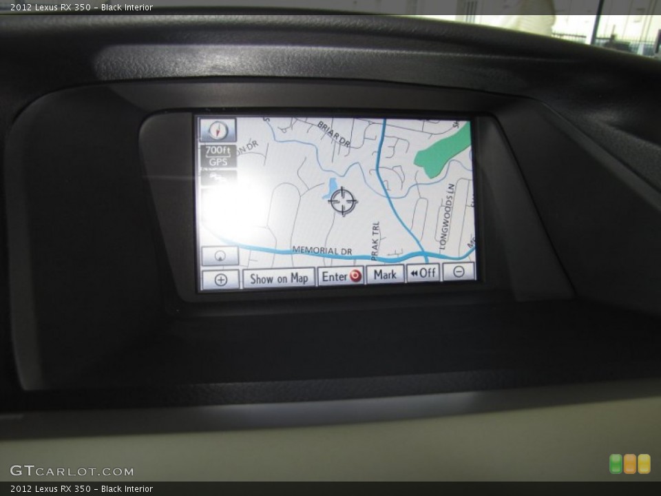 Black Interior Navigation for the 2012 Lexus RX 350 #78507317
