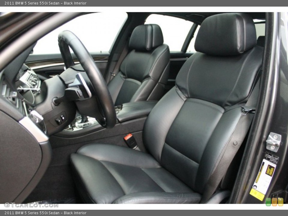 Black Interior Front Seat for the 2011 BMW 5 Series 550i Sedan #78507449