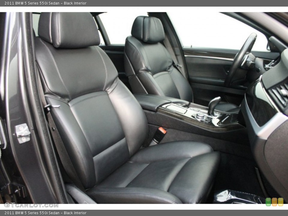 Black Interior Front Seat for the 2011 BMW 5 Series 550i Sedan #78507468