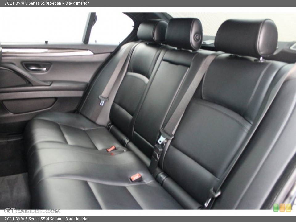 Black Interior Rear Seat for the 2011 BMW 5 Series 550i Sedan #78507485