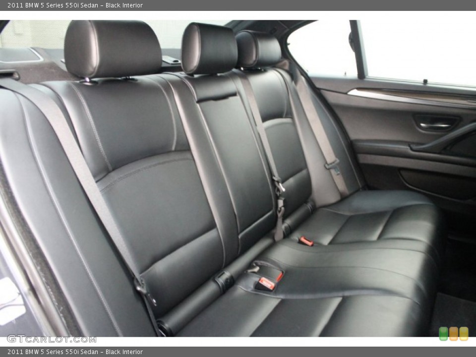 Black Interior Rear Seat for the 2011 BMW 5 Series 550i Sedan #78507503