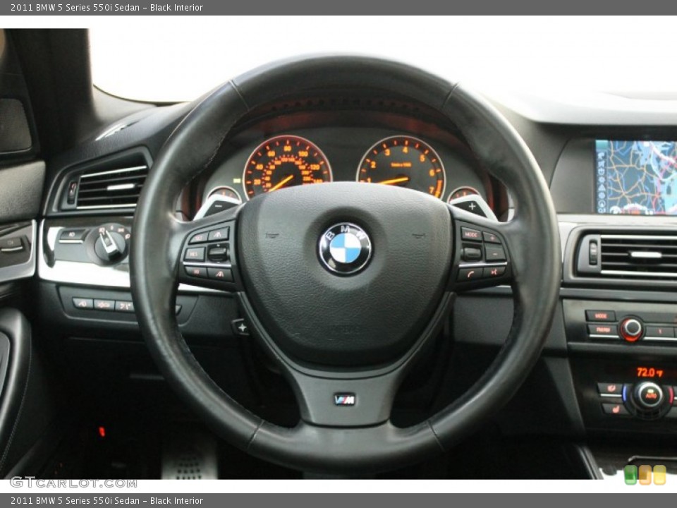 Black Interior Steering Wheel for the 2011 BMW 5 Series 550i Sedan #78507665