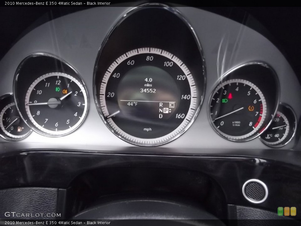 Black Interior Gauges for the 2010 Mercedes-Benz E 350 4Matic Sedan #78507764